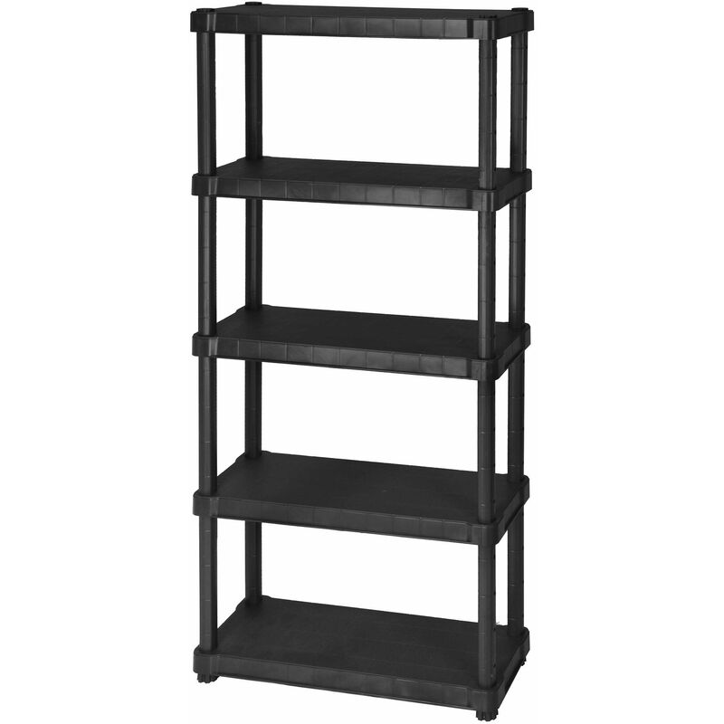 foto del prodotto scaffale in resina con 5 ripiani 80x30xh188 cm nero oceano50