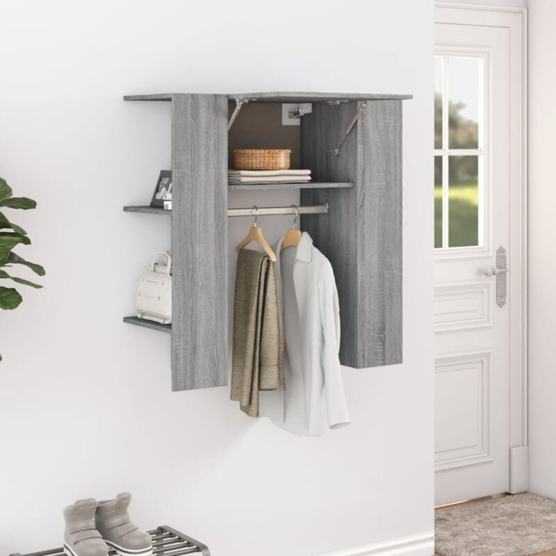 foto del prodotto scaffale ingresso rovere sonoma 97,5x37x99 cm legno multistrato vidaxl