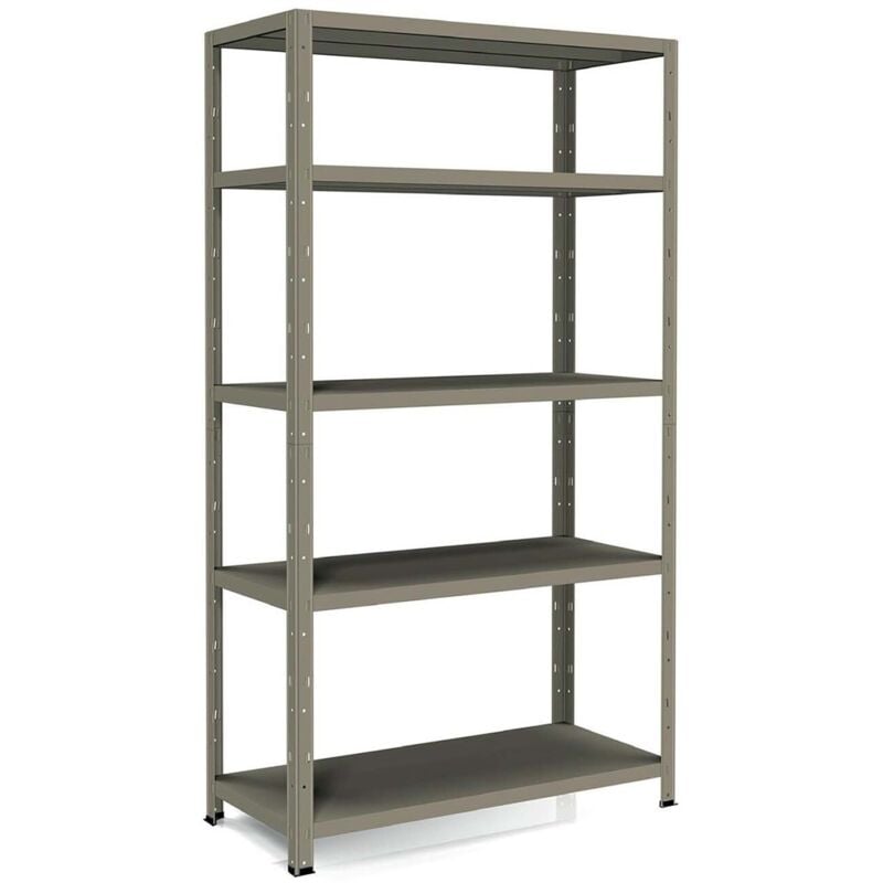 foto del prodotto scaffale metallico ad incastro a 188 ripiani 120x50 h 188 cm colore zincato mod. crosser