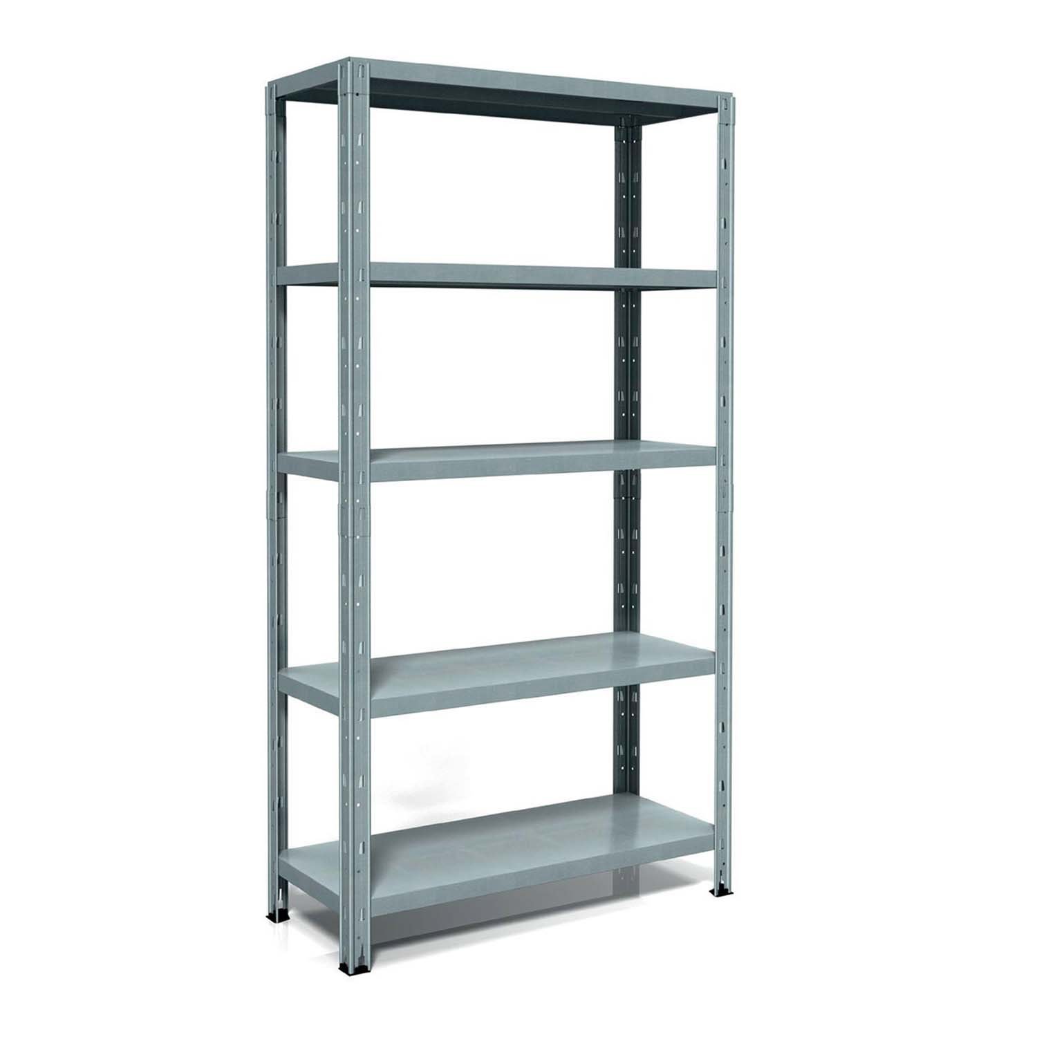 foto del prodotto scaffale metallico ad incastro a 5 ripiani 100x40 h 188 cm colore zincato mod. firenze