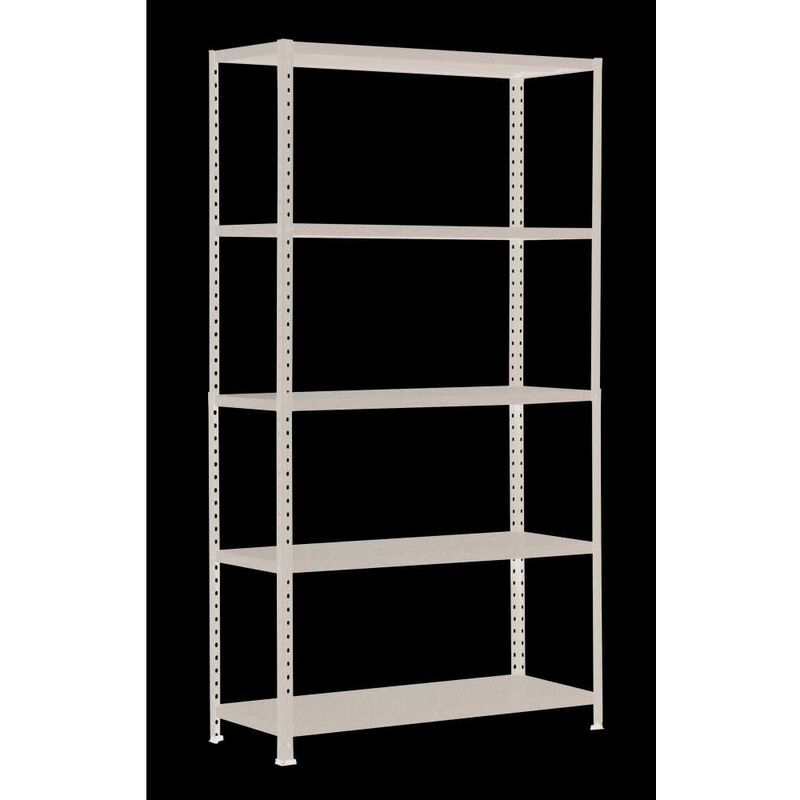foto del prodotto scaffale metallico bianco 5 ripiani - 100x40 cm