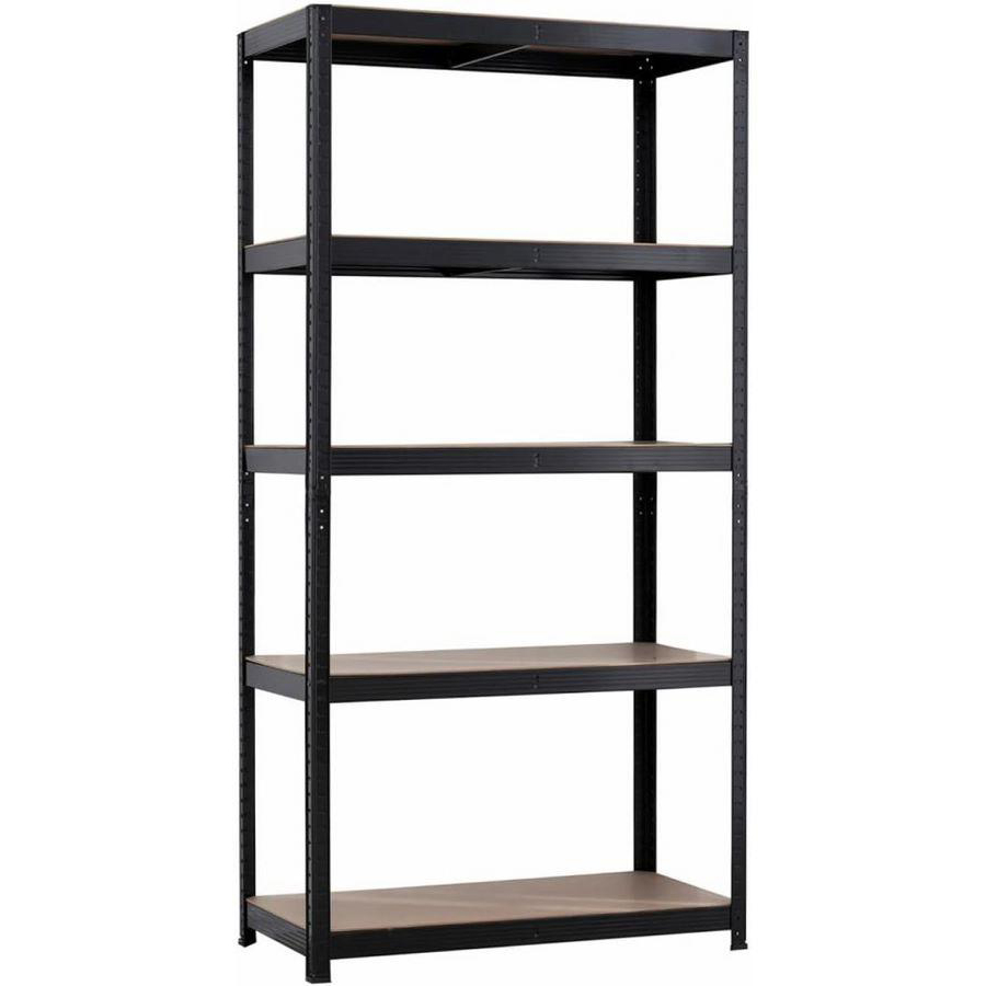foto del prodotto scaffale metallico nero 5 ripiani