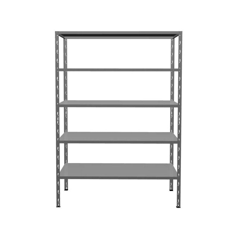 foto del prodotto scaffale metallo grigio 5 ripiani 100x40x198 cm
