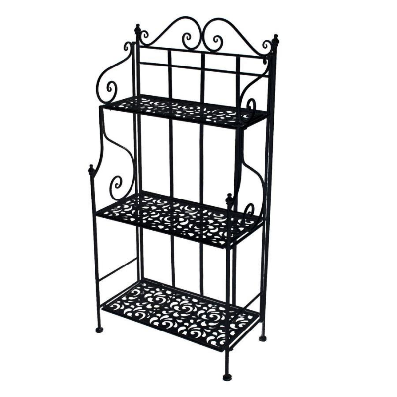 foto del prodotto scaffale metallo jessica nero 3p cm 59x29h118