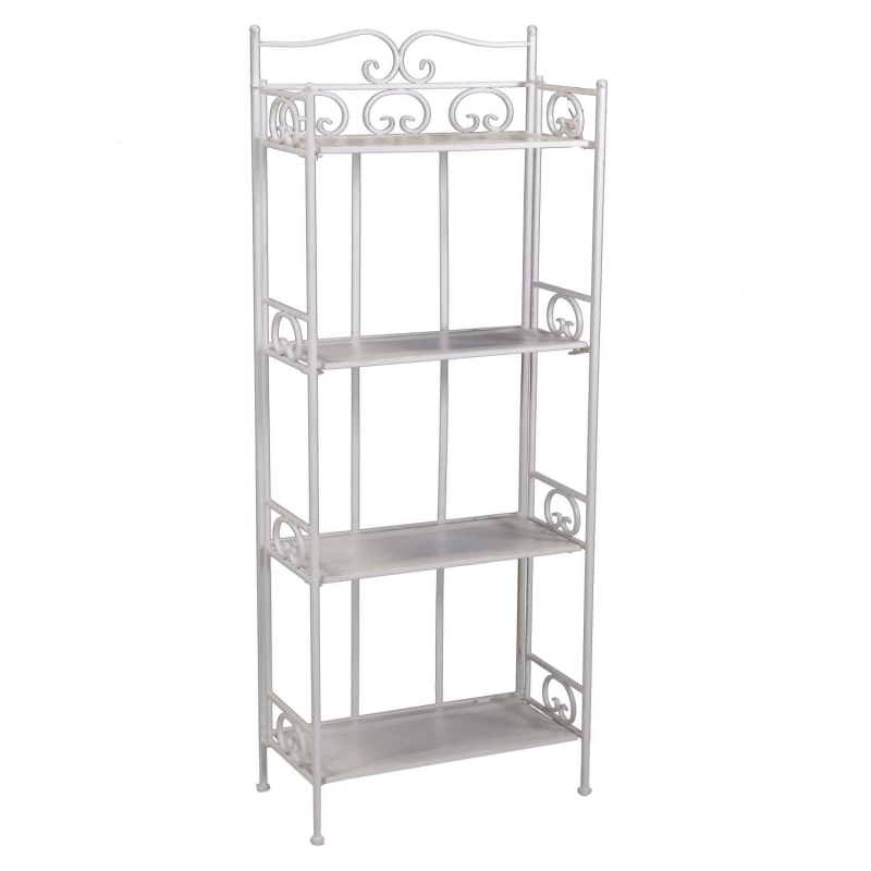 foto del prodotto scaffale metallo new jessica 4 piani bianco brush cm 47x23,5h120