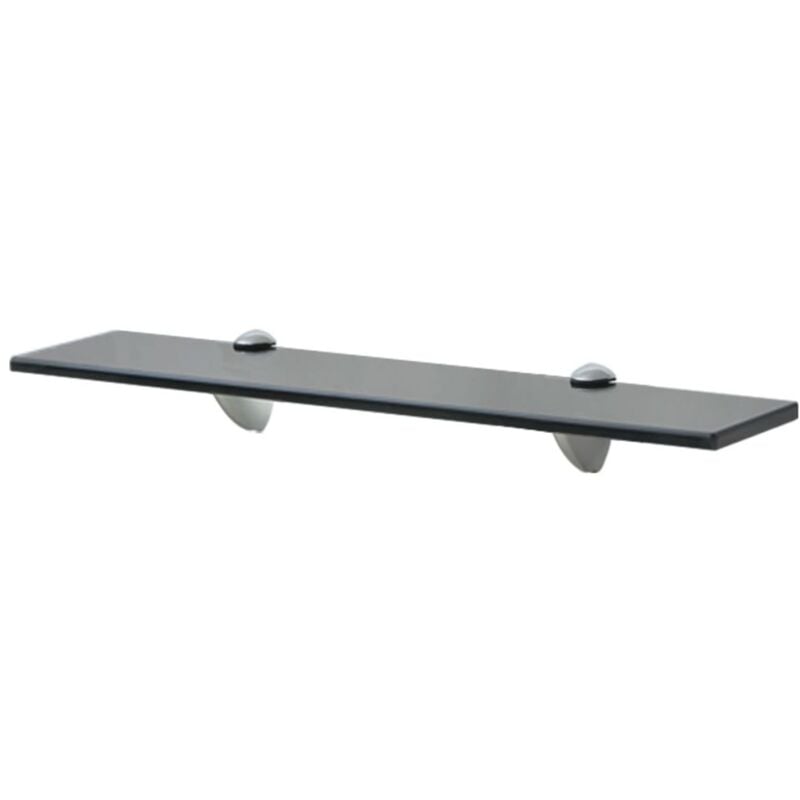 foto del prodotto scaffale mobile da parete di design in vetro 50 x 10 cm 8 mm nero