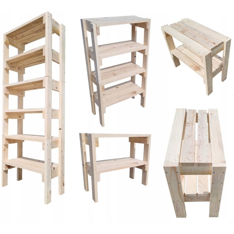 foto del prodotto scaffale modulare in legno portata 240 kg