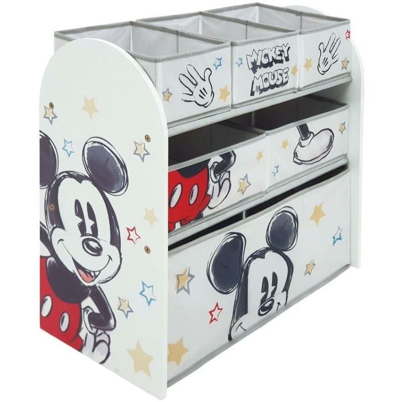 foto del prodotto scaffale multicontenitore portagiochi mickey natural