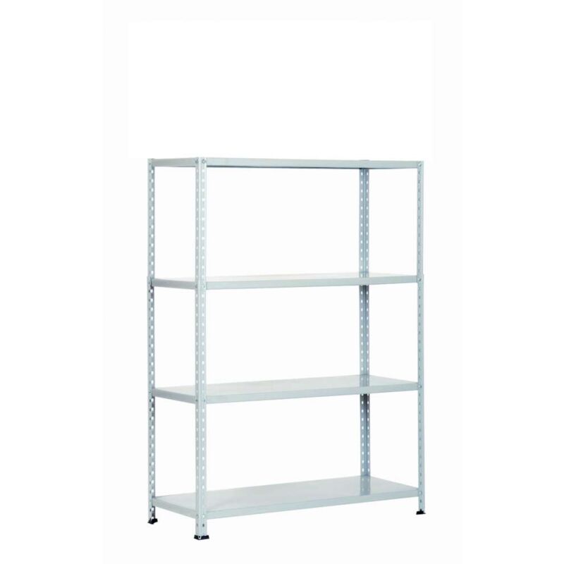 foto del prodotto scaffale multiripiano bianco metallo verniciato 4 ripiani 80x30x151 cm