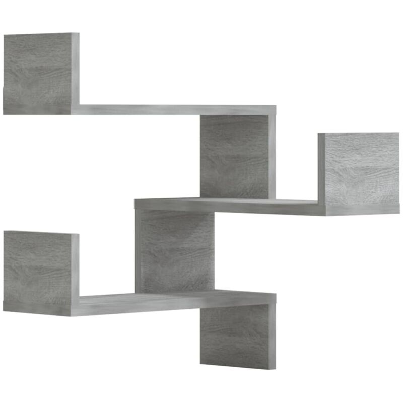 foto del prodotto scaffale parete angolo 2pz grigio sonoma 40x40x50cm multistrato vidaxl