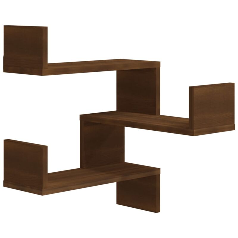 foto del prodotto scaffale parete angolo rovere marrone 40x40x50cm multistrato vidaxl