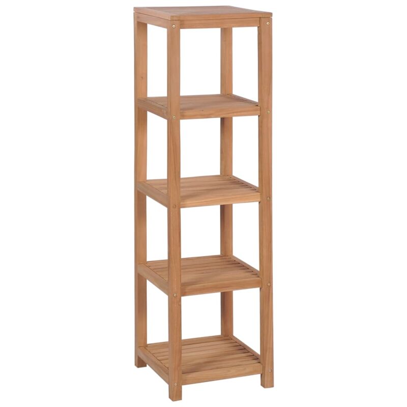foto del prodotto scaffale per bagno a 4 ripiani in massello di teak 42x42x165cm vidaxl 716219