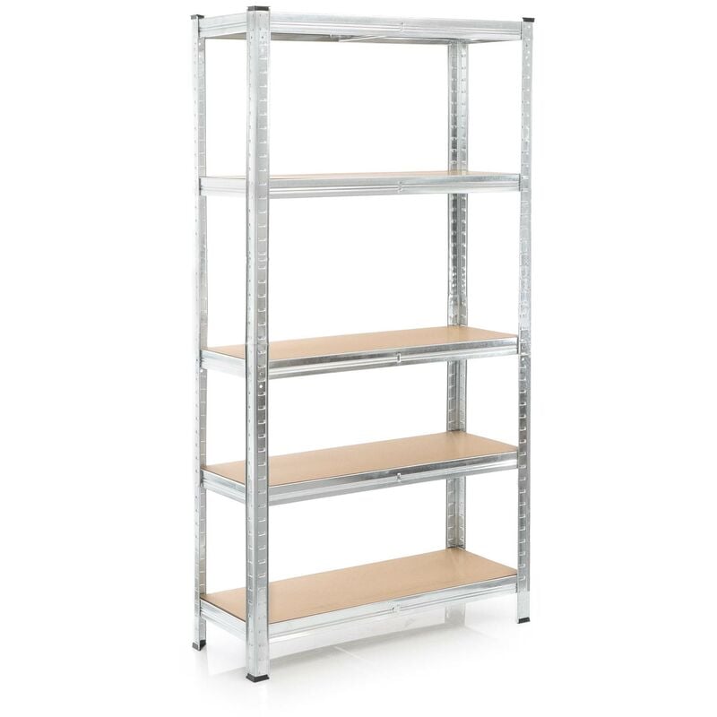 foto del prodotto scaffale per carichi pesanti zincato 180x90x40cm 875 kg sistema a incastro acciaio 5 ripiani wiltec
