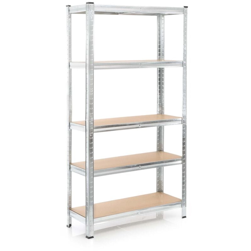 foto del prodotto scaffale per carichi pesanti zincato 180x90x45cm 875 kg sistema a incastro acciaio 5 ripiani wiltec