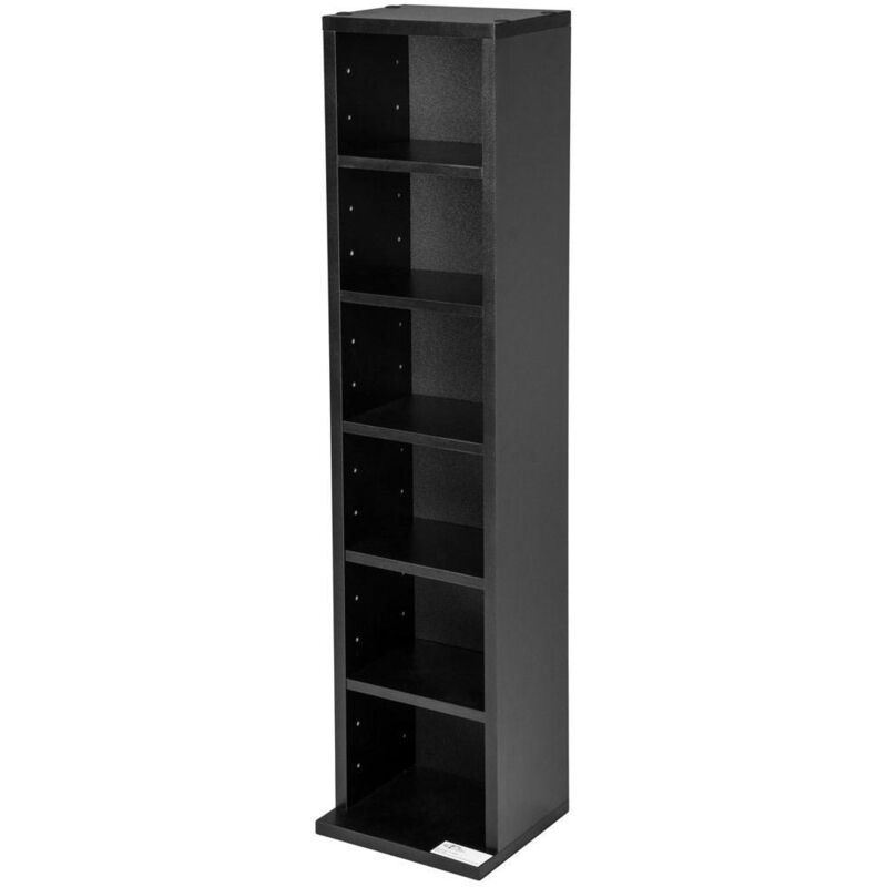 foto del prodotto scaffale per cd dvd scaffale libreria a colonna per 100 cd mdf nero