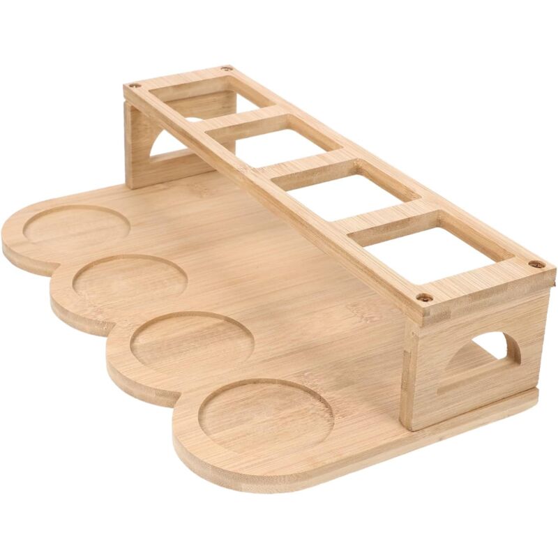 foto del prodotto scaffale per contenitori per olio per mobili da cucina in legno organizzatore per dispensa in bamb ripiani in legno porta barattolo per