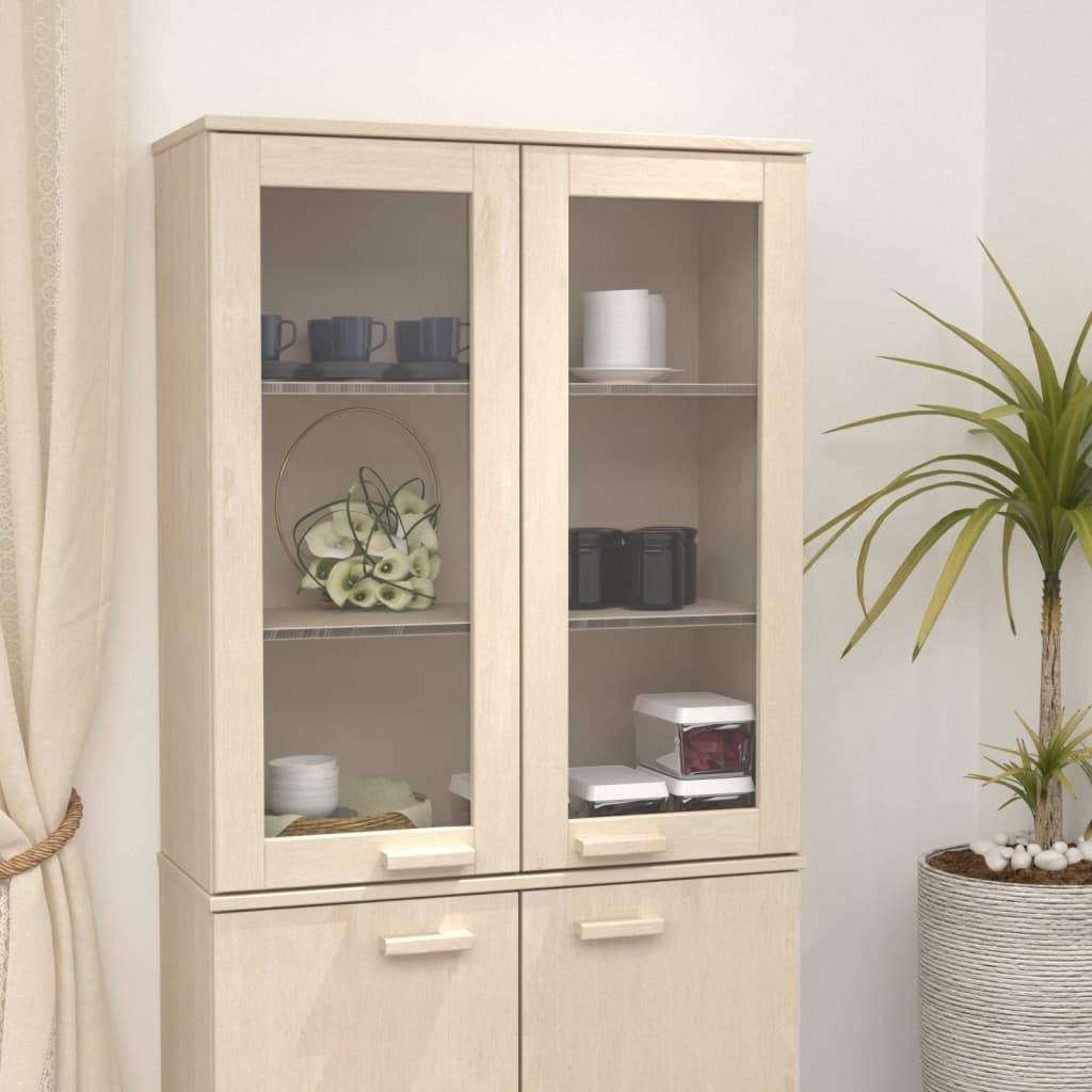 foto del prodotto scaffale per credenza marrone miele 85x35x100 cm legno di pino cod mxl 17265