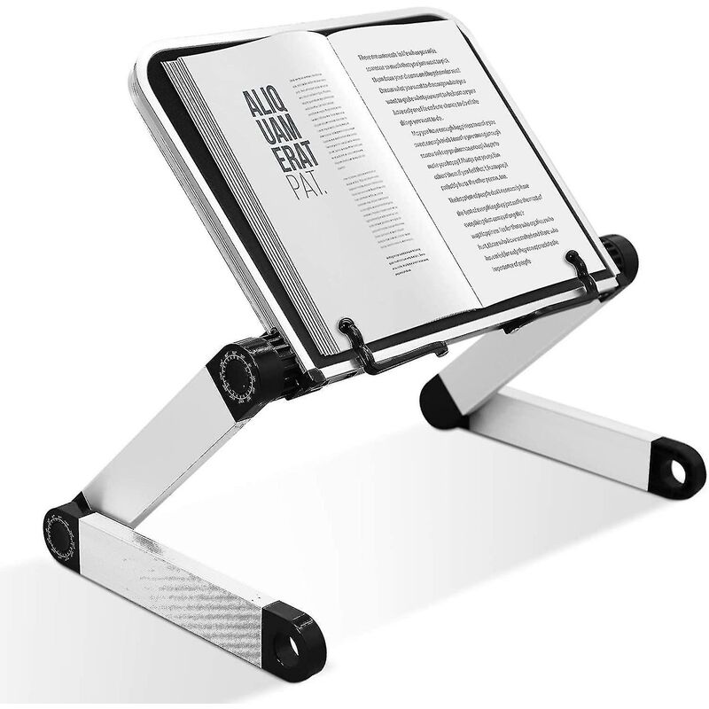 foto del prodotto scaffale per laptop scaffale per laptop regolabile con clip per pagina ergonomico