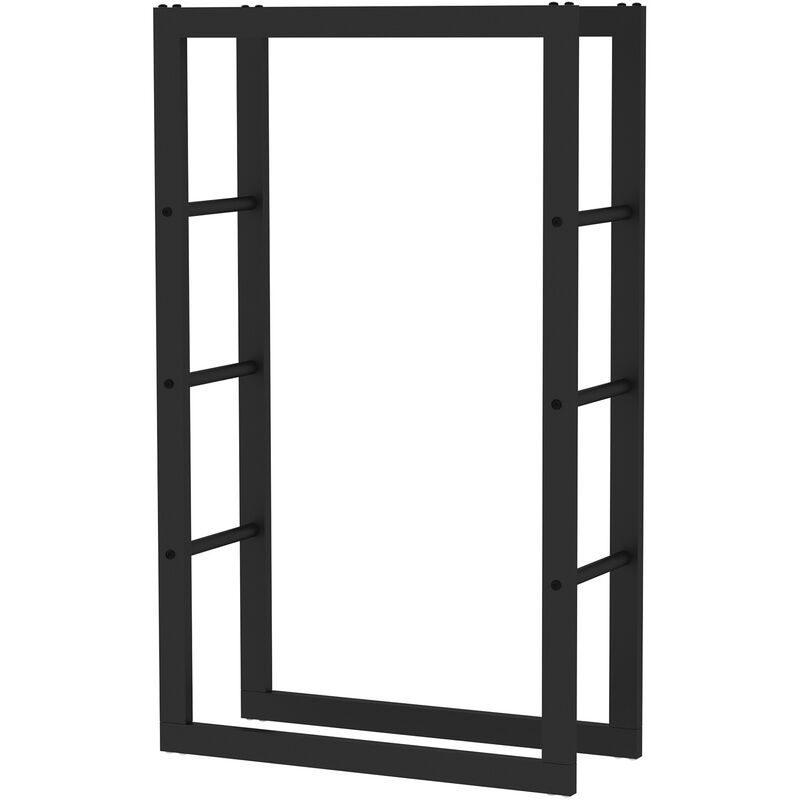 foto del prodotto scaffale per legna da ardere 100x25x60cm, metallo verniciato a polvere, per interno ed esterno, portalegna toboli