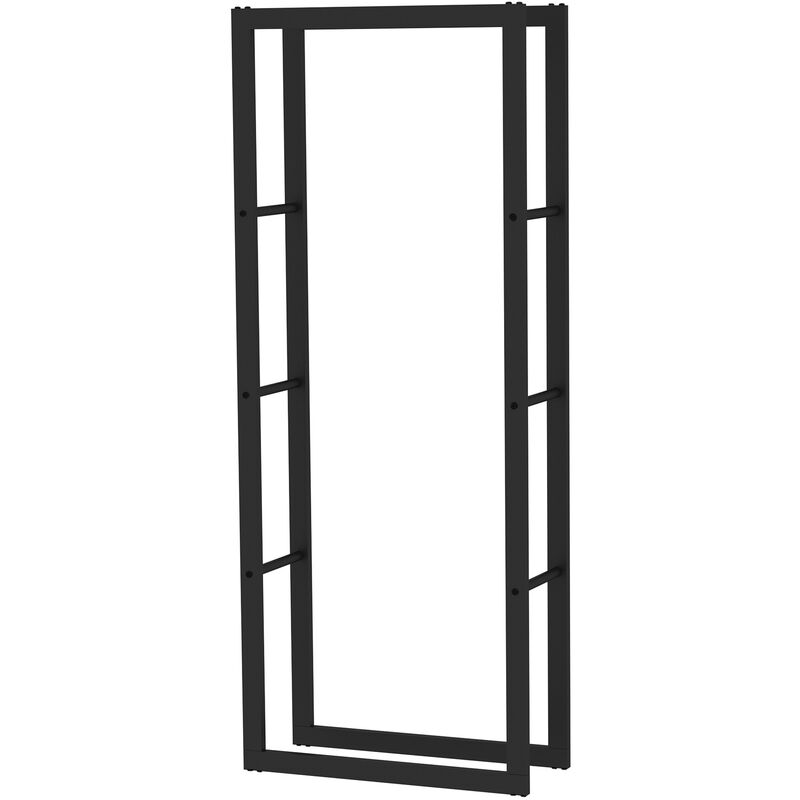 foto del prodotto scaffale per legna da ardere 150x25x60cm, metallo verniciato a polvere, per interno ed esterno, portalegna toboli