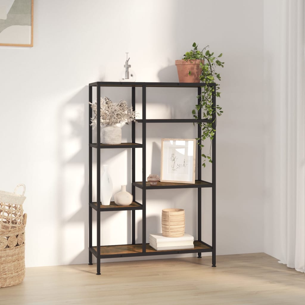 foto del prodotto scaffale per libri 80x30x120 cm acciaio e legno multistrato