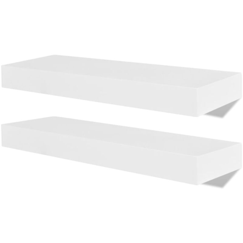 foto del prodotto scaffale per mobile di design a parete 4 pezzi bianco 40 cm