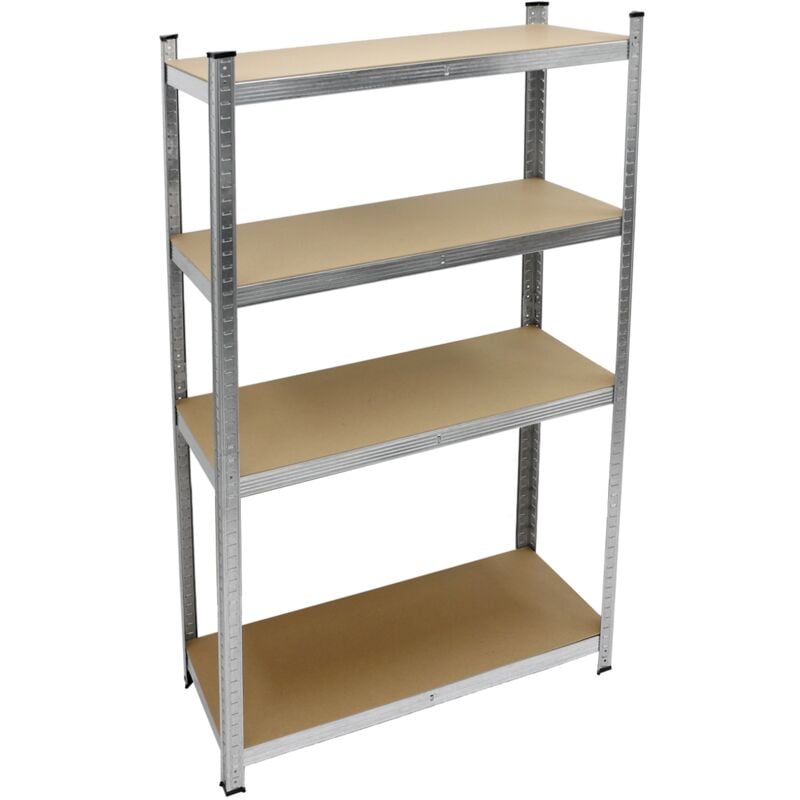 foto del prodotto scaffale per officina in metallo scaffale per carichi pesanti 160x80x40 cm fino a 320kg scaffale portaoggetti resistente 4 pannelli in mdf regolabile