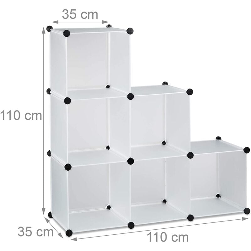 foto del prodotto scaffale per scale libreria divisoria bianca a 6 scomparti