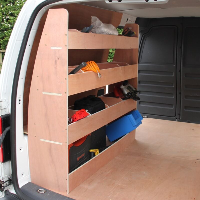 foto del prodotto scaffale per van vw caddy maxi con 24 scompartimenti monster racking