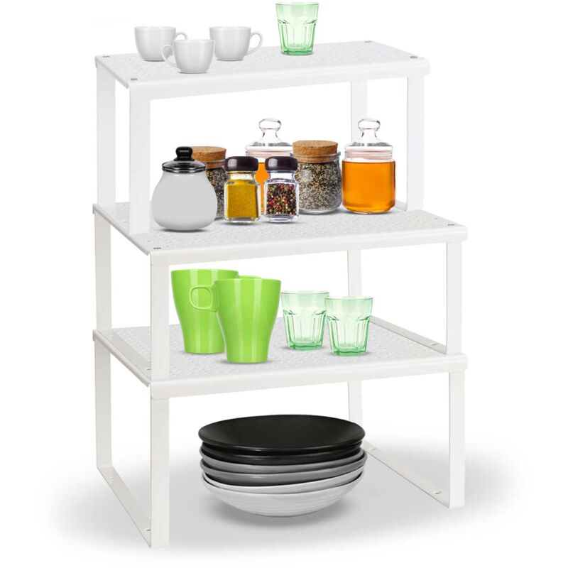 foto del prodotto scaffale portaspezie, set organizzatori da cucina scaffali kit 3 pz akitaink