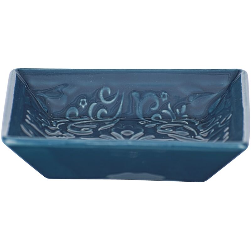 foto del prodotto scaffale sapone cordoba blu rigida, ceramica, blu scuro, 10.5 x 10.5 x 2.5 cm wenko