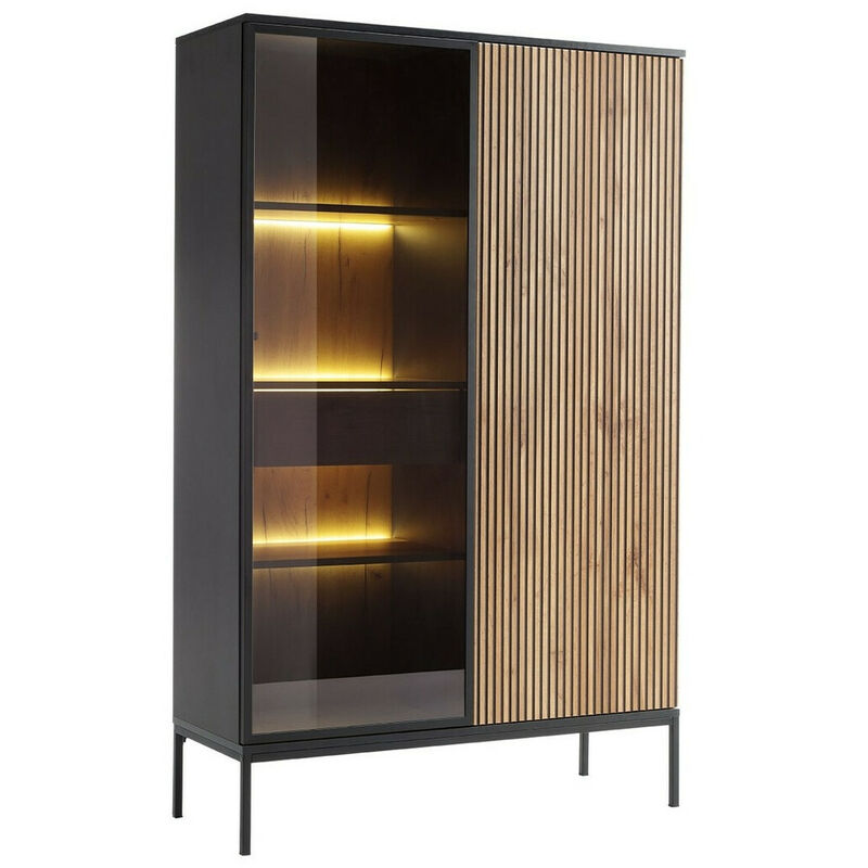 foto del prodotto scaffale soferi 100 , con porte, chiuso, vetro, truciolare laminato, il numero di porte 0, numero di cassetti 0, 166x104x39cm, led con