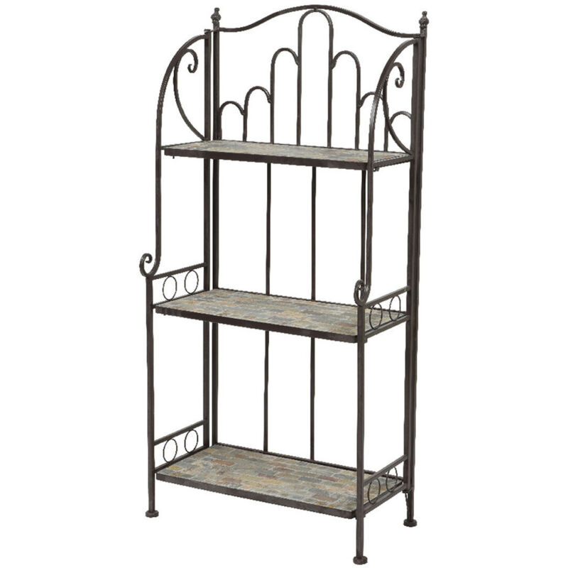 foto del prodotto scaffale stuttgart marrone metallo 58 x 32 x 125 cm