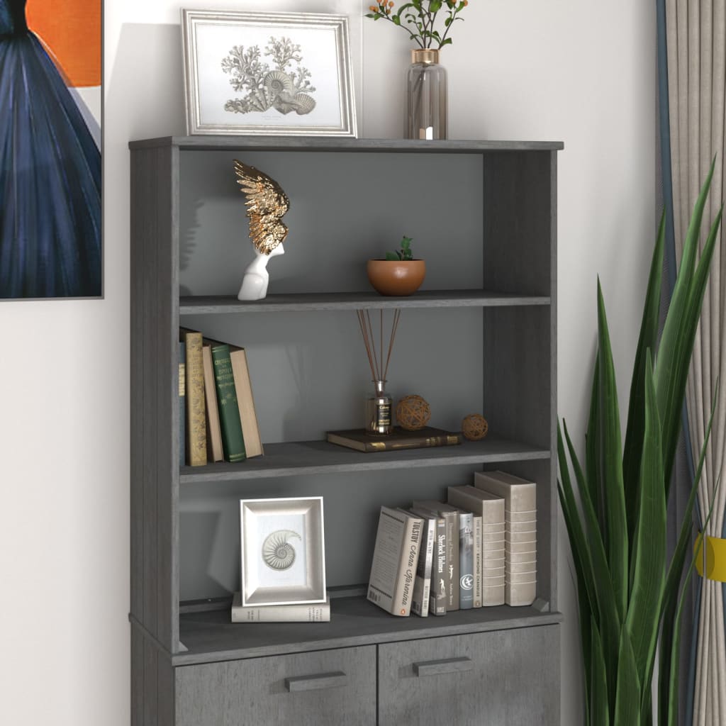 foto del prodotto scaffale superiore per credenza grigio scuro 85x35x100 cm pino cod mxl 18341