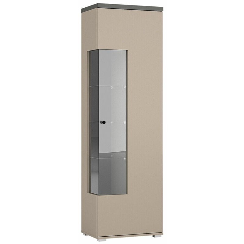 foto del prodotto scaffale virvele 103 , con porte, chiuso, vetro, truciolare laminato, il numero di porte 0, numero di cassetti 0, 180x55x36cm, led con
