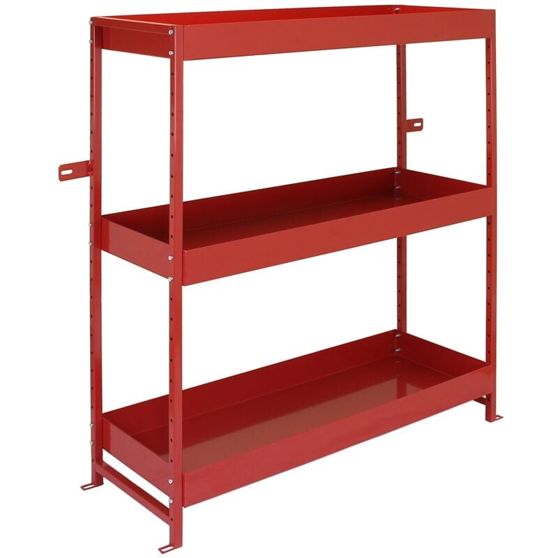 foto del prodotto scaffale volcano rosso per van in acciaio inossidabile con 3 ripiani 116,5cm x 115cm x 34,8cm - monster racking