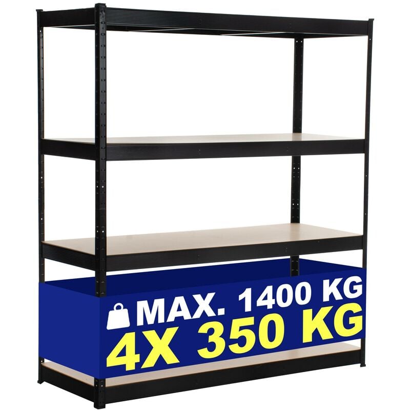 foto del prodotto scaffale zincato professionale 160x60x180 nero