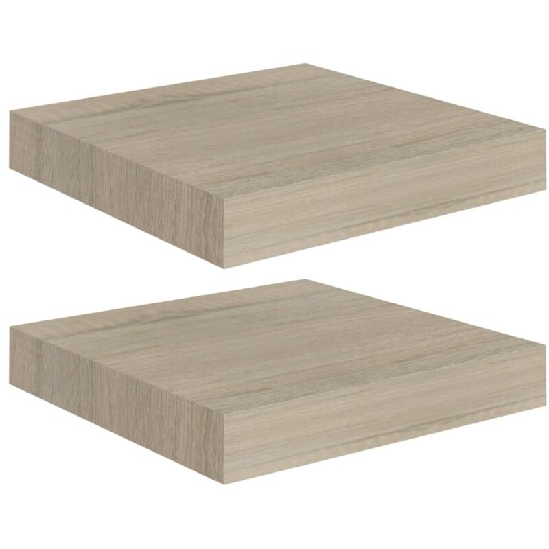 foto del prodotto scaffali a parete 2 pz rovere 23x23,5x3,8 cm in mdf - vidaxl
