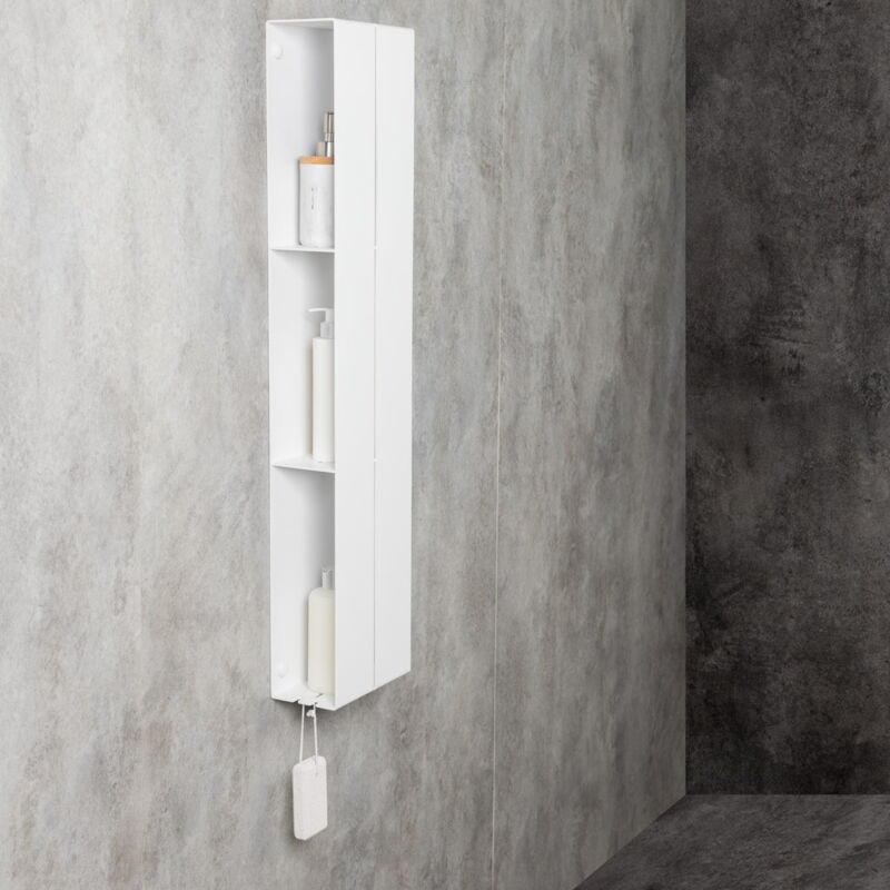 foto del prodotto scaffali da bagno, in alluminio, bianco, sensay 90 cm daske