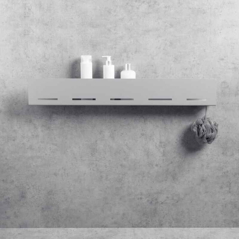foto del prodotto scaffali da bagno, in alluminio, grigio, wenca l 80 cm daske