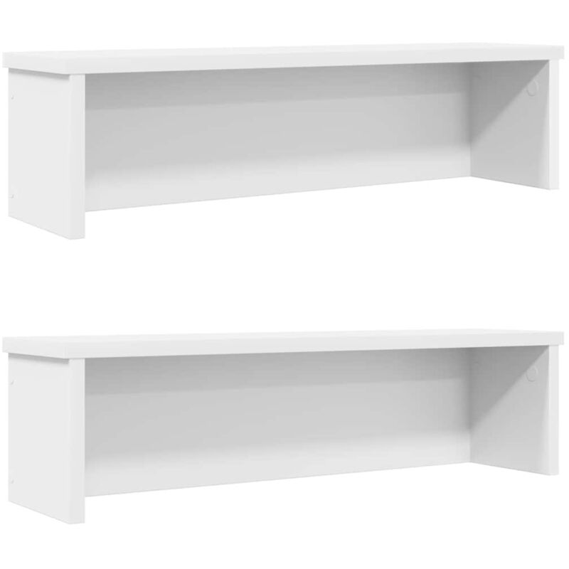 foto del prodotto scaffali da cucina impilabili 2 pz bianchi 50x15x16 cm vidaxl