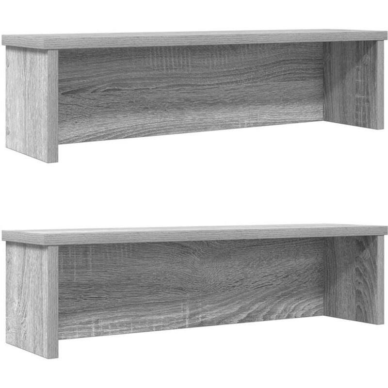 foto del prodotto scaffali da cucina impilabili 2 pz grigio sonoma 60x15x16 cm vidaxl