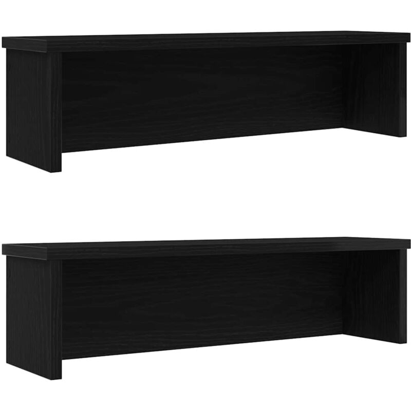 foto del prodotto scaffali da cucina impilabili 2 pz neri 60x15x16 cm vidaxl