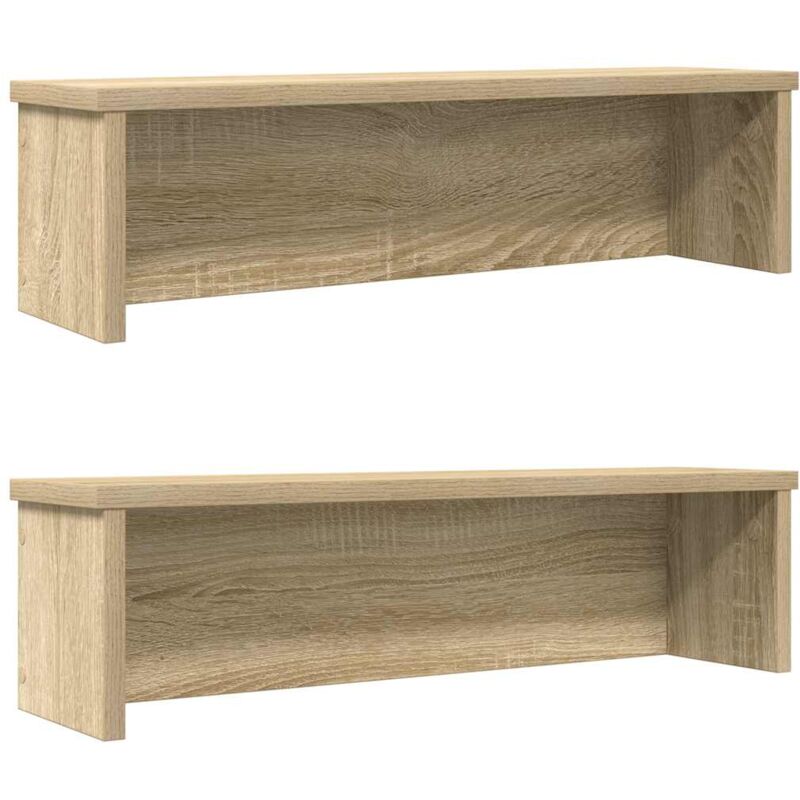 foto del prodotto scaffali da cucina impilabili 2 pz rovere sonoma 50x15x16 cm vidaxl