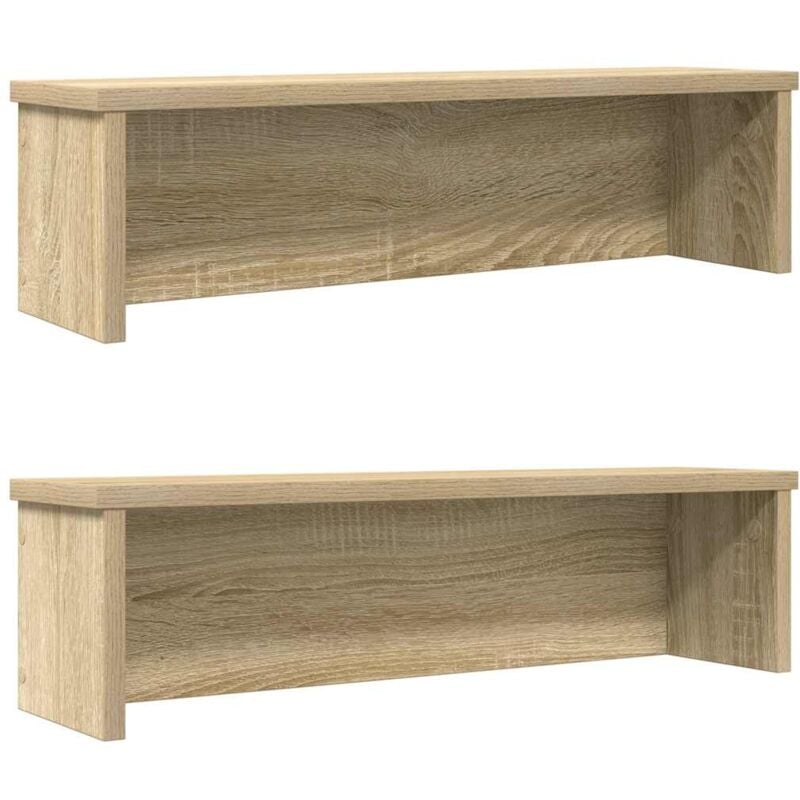 foto del prodotto scaffali da cucina impilabili 2 pz rovere sonoma 60x15x16 cm vidaxl