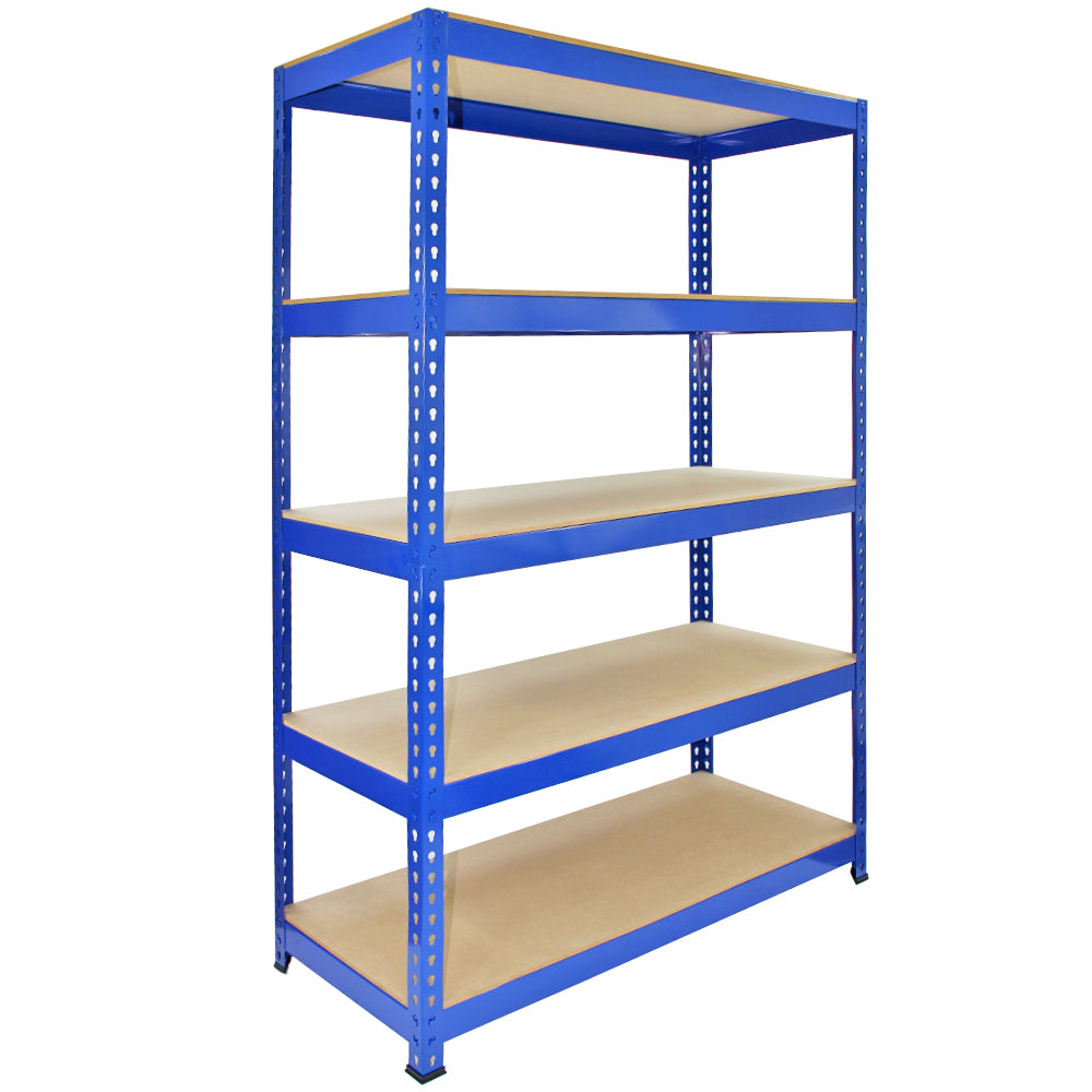 foto del prodotto scaffali da garage q rax ad incastro scaffalature da officina magazzino blu
