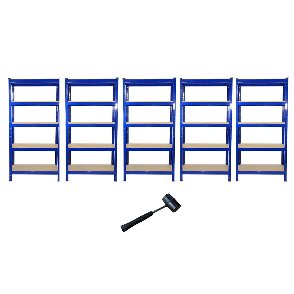 foto del prodotto scaffali da garage t rax ad incastro scaffalature da officina magazzino blu