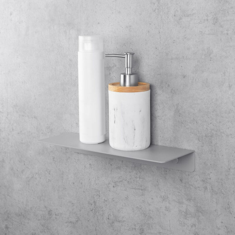 foto del prodotto scaffali da parete bagno, in alluminio, grigio, l gance 30 cm daske