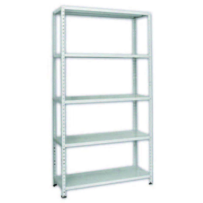 foto del prodotto scaffali in kit 5 ripiani grigio angolari interi 5 ripiani cm.80x40x200h.