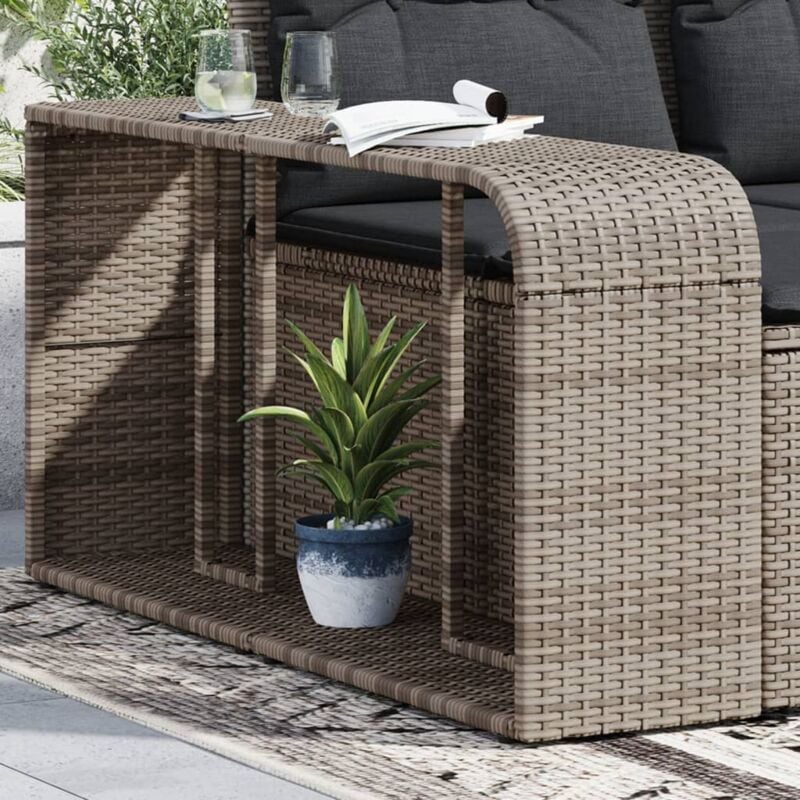foto del prodotto scaffali portaoggetti 2 pz in polyrattan grigio vidaxl